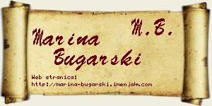 Marina Bugarski vizit kartica